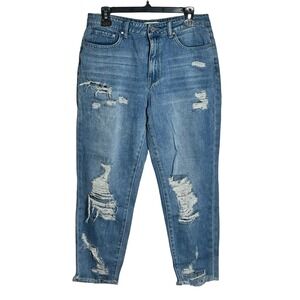 Petra 153 Distressed Jeans Women's Size 11 Ankle Casual‎ Stretch Denim Luxe 90s